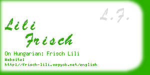 lili frisch business card